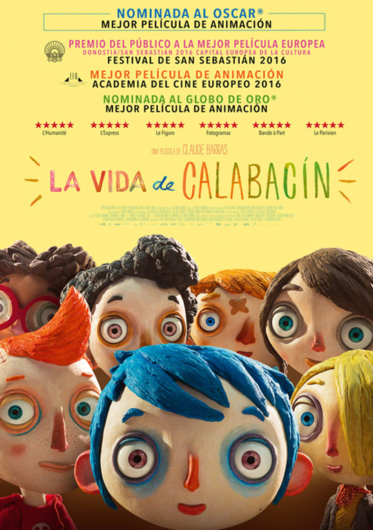 Tráiler de ‘La vida de Calabacín’. Premiada animación en stop-motion nominada a los Oscar.