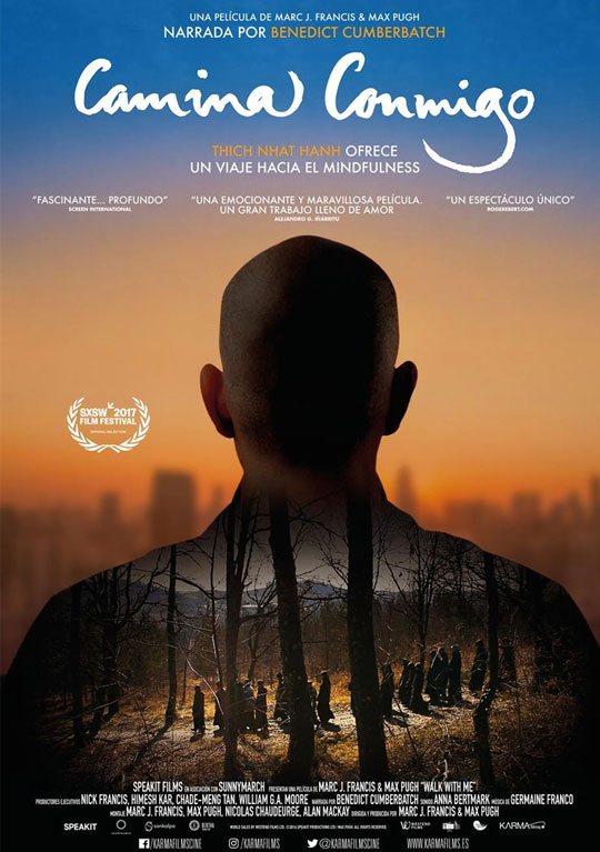 Tráiler de ‘Camina conmigo’. Cumberbatch narra el viaje a la atención plena de Thich Nhat Hanh.