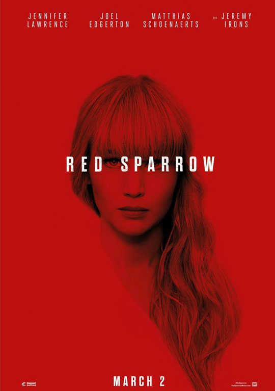 Segundo tráiler de ‘Gorrión rojo’. Thriller de espionaje con una sexy y letal Jennifer Lawrence.
