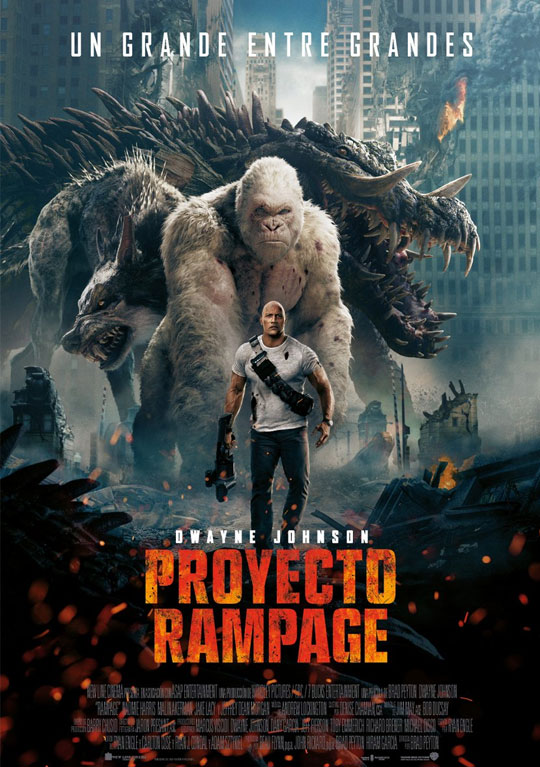Segundo tráiler de ‘Proyecto Rampage’. The Rock contra los megamonstruos del videojuego.
