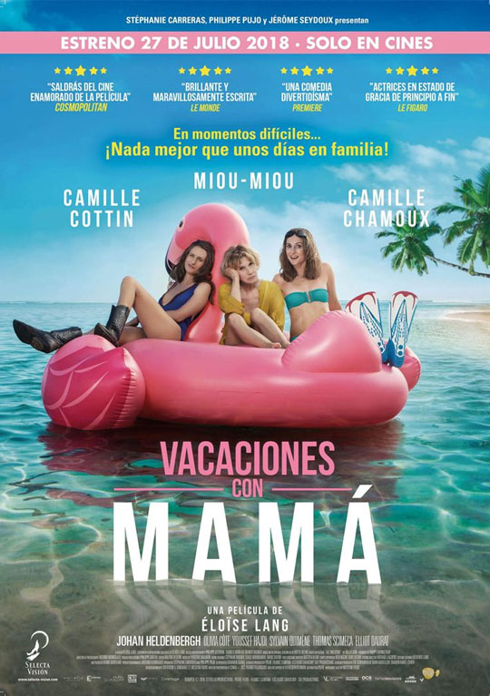 Tráiler de ‘Vacaciones con mamá’. Dos hermanas francesas animando a su cuernuda pero fiestera madre.