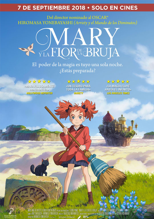 Tráiler de ‘Mary y la flor de la bruja’. Anime de fantasía japonés creado por ex-miembros de Ghibli.