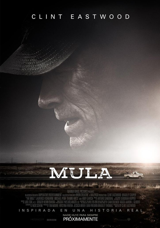 Tráiler de ‘Mula’. Clint Eastwood regresa como director y transportador de cocaína para un cartel mexicano.